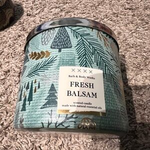 Bath & Body Works Fresh Balsam Candle - Teal and Silver